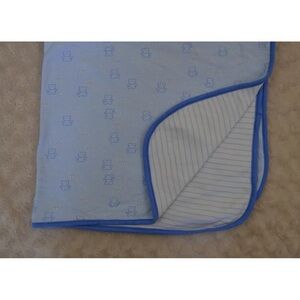 Child of Mine by Carter's Baby Blanket Teddy Bear Stripes Blue White Stars Lovey